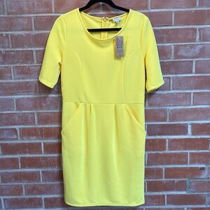 Daniel Cremieux Vibrant Yellow Midi Dress